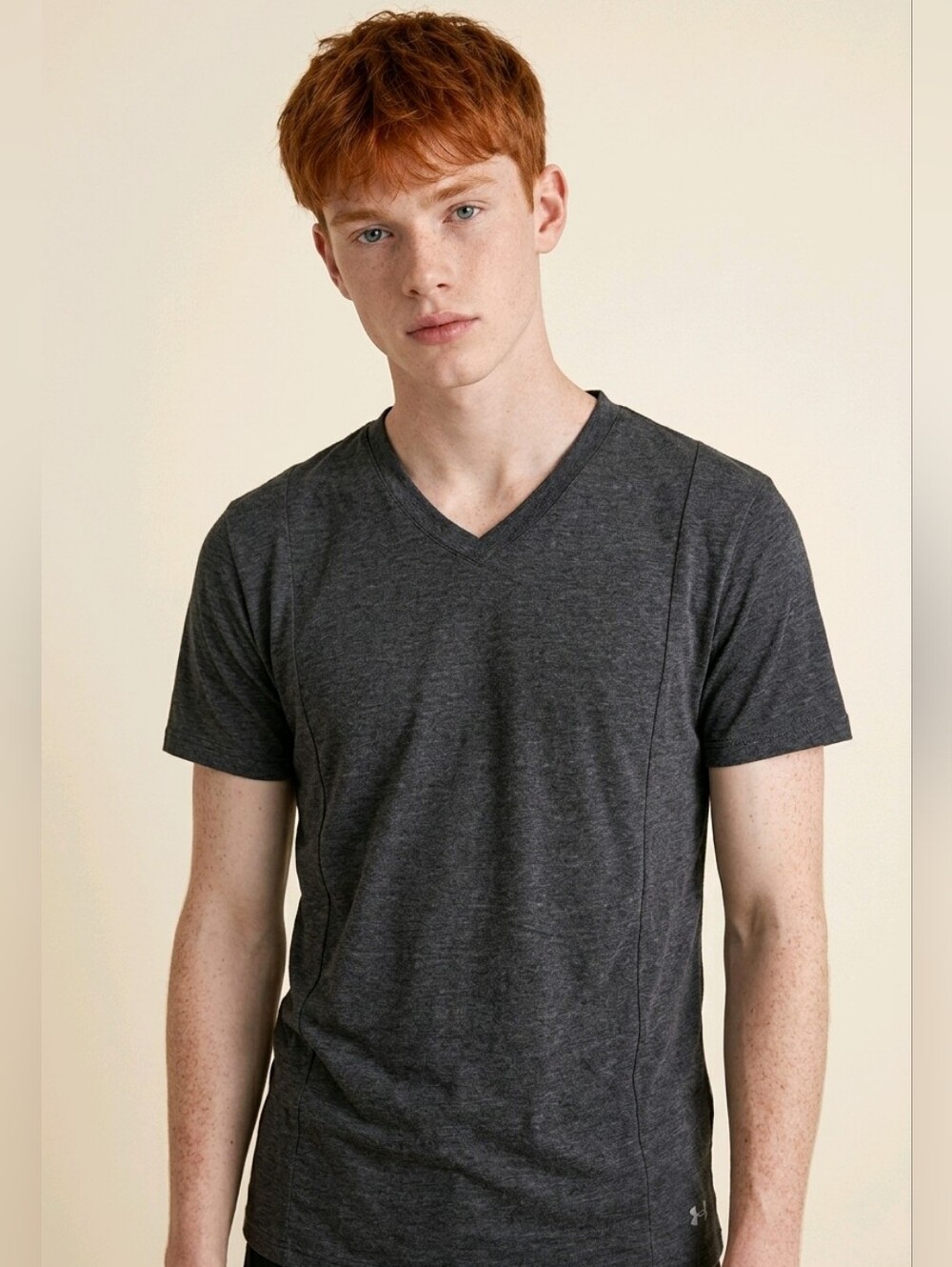 Paolo Pecora viscose short sleeve gray T shirt Sz M (no size label) Unisex